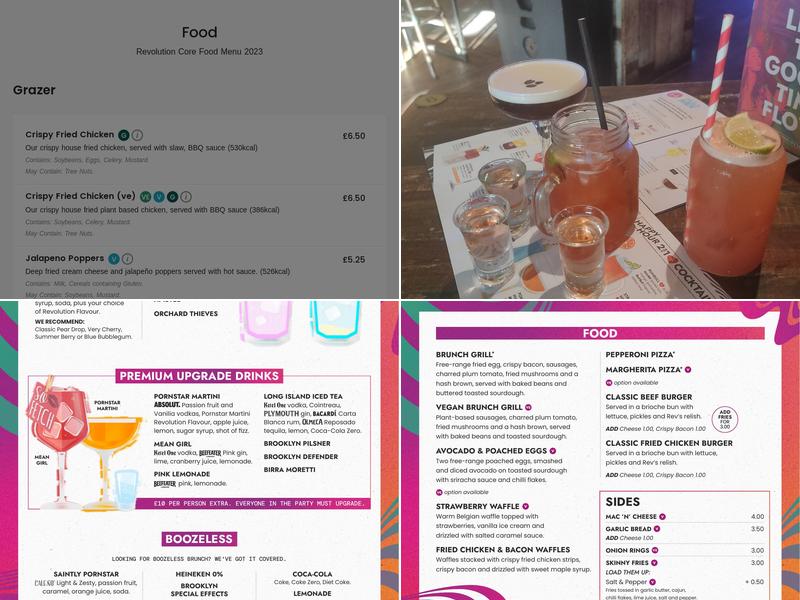 Revolution Milton Keynes Menu