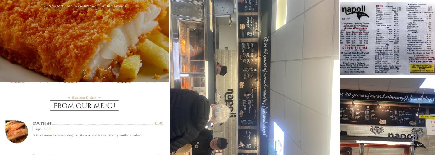 Napoli fish & chips Menu