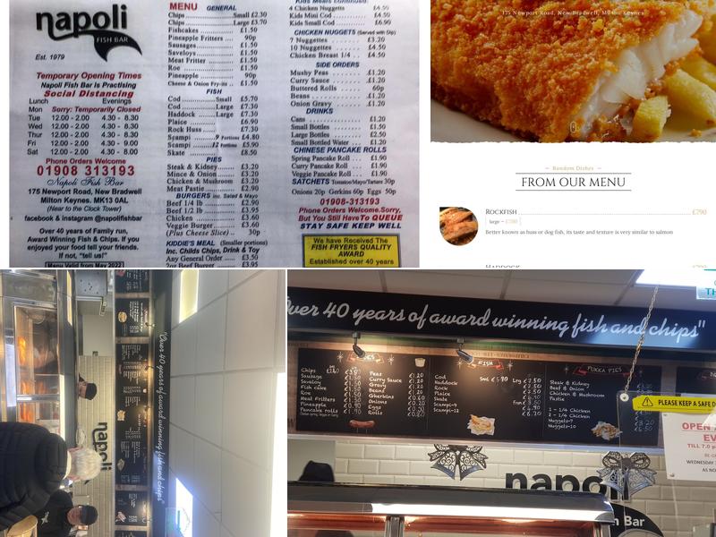 Napoli fish & chips Menu