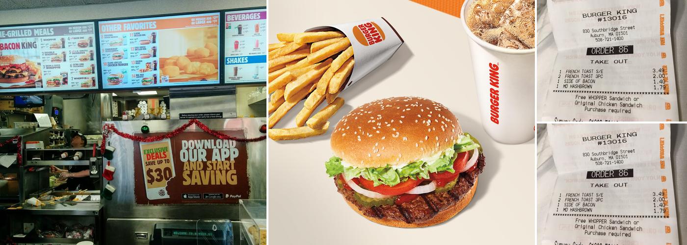 Burger King Menu