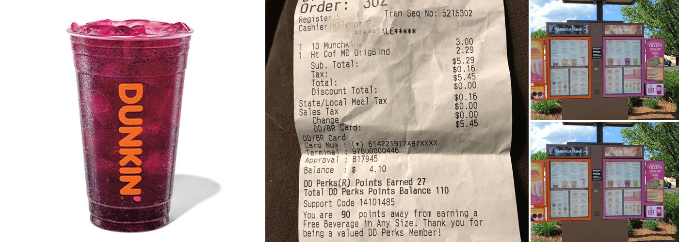 Dunkin' Menu