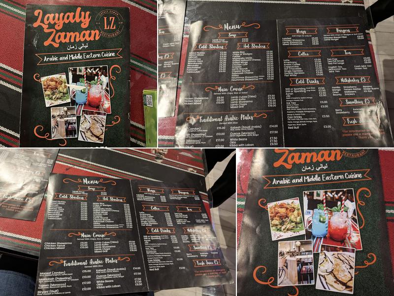 Layaly Zaman Menu