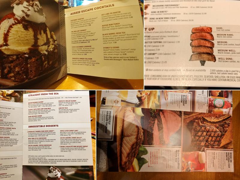 Outback Steakhouse Menu