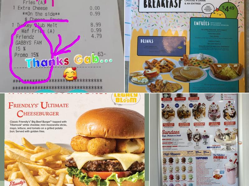 Friendly's Menu