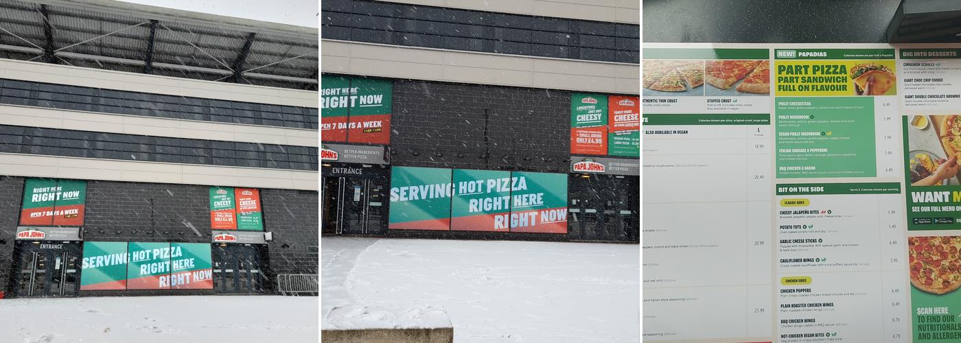 Papa Johns Pizza Menu