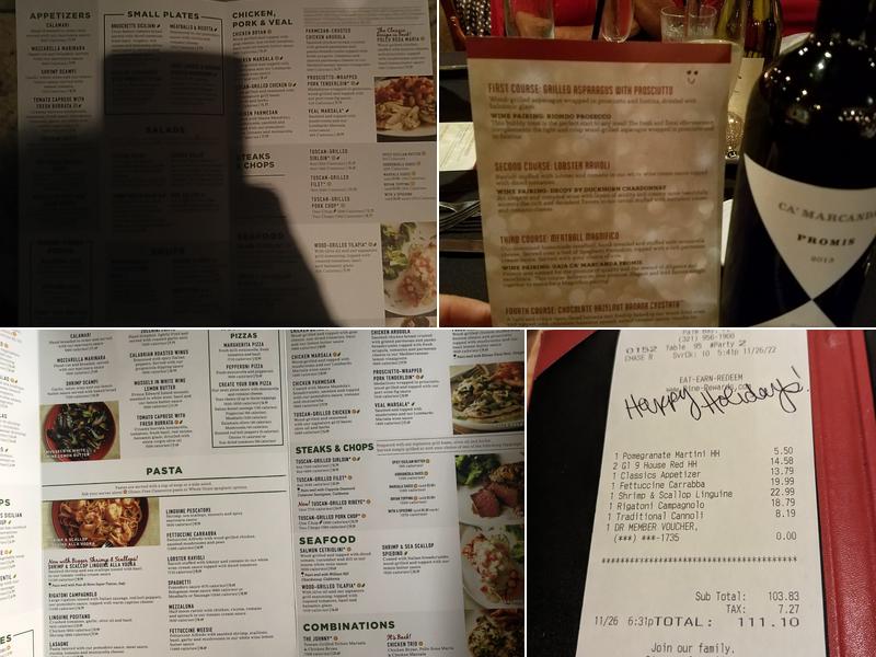 Carrabba's Italian Grill Menu