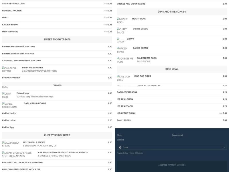 The Village Plaice Ashland Menu