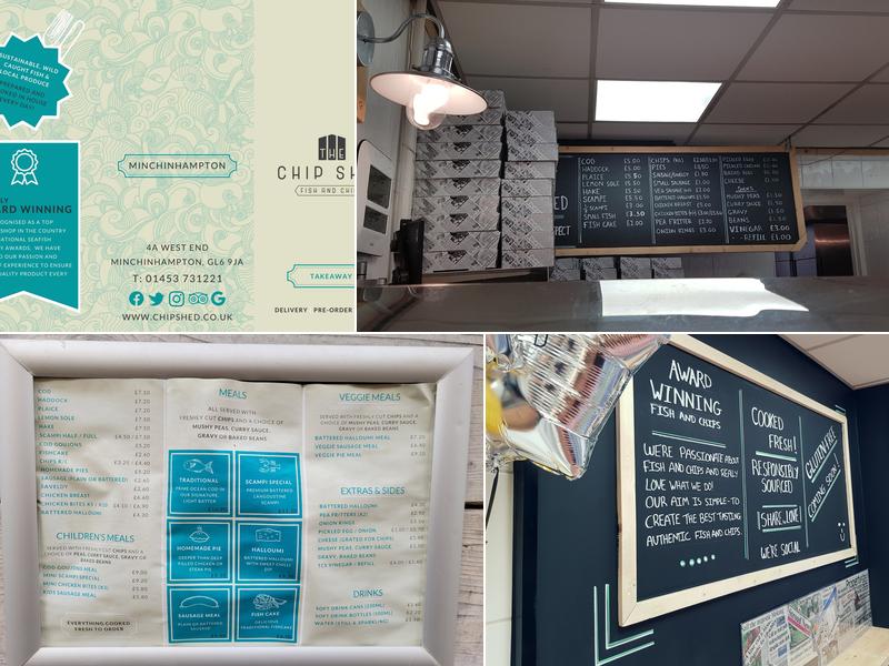 The Chip Shed - Minchinhampton Menu