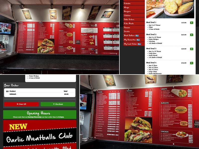 Minehead Kebab Centre Menu