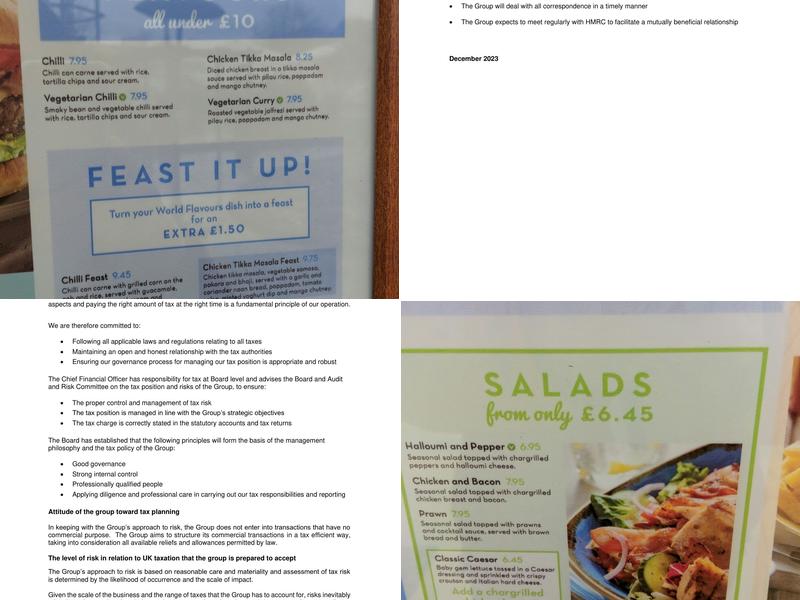 Beachcomber Inn Menu