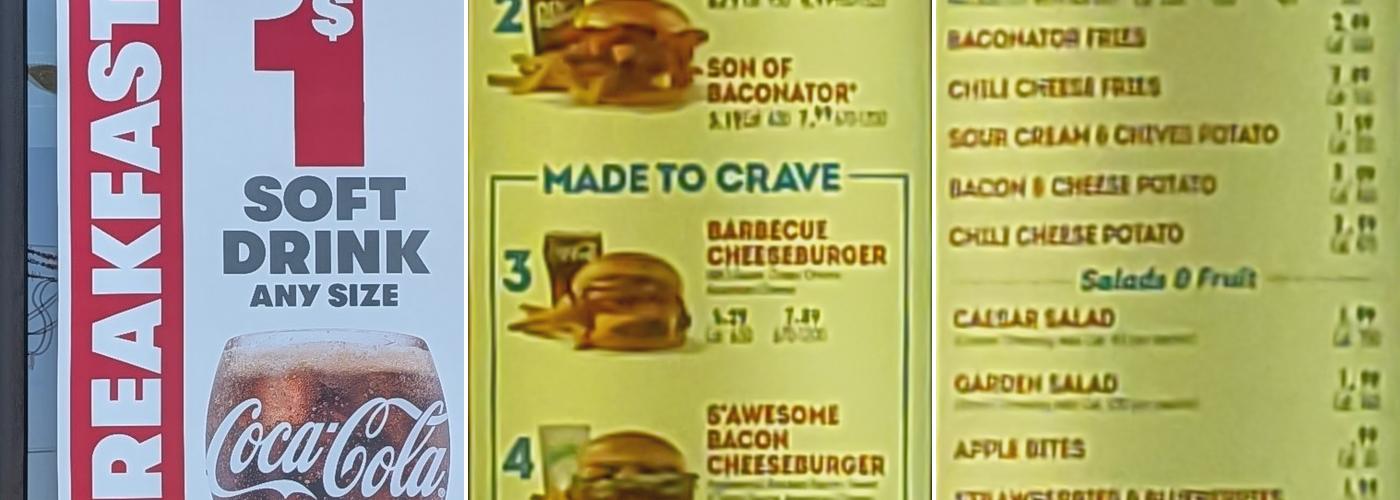 Wendy's Menu