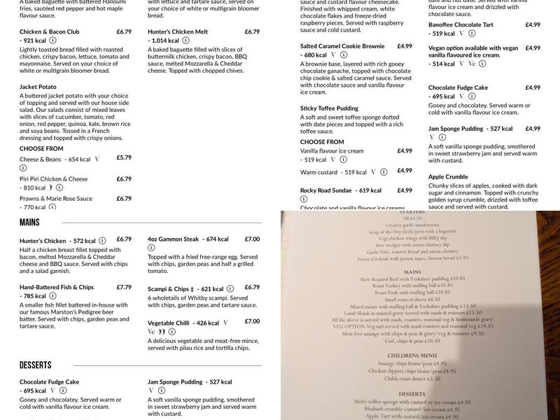 Queens Head Inn Menu