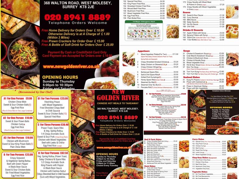 New Golden River Menu