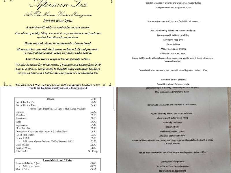 Moss-Brook Food Stop Menu