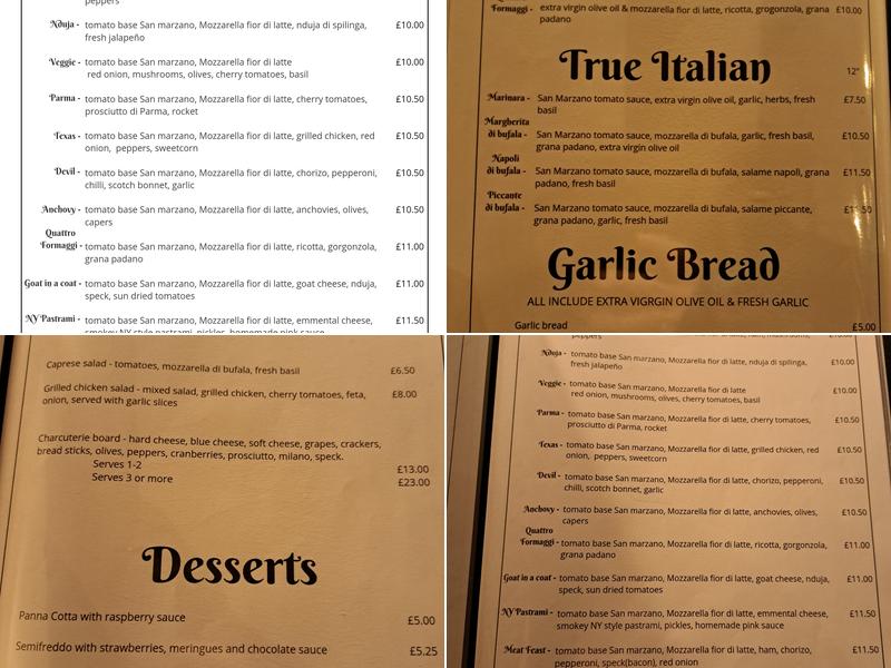 Don Luca Pizza Menu