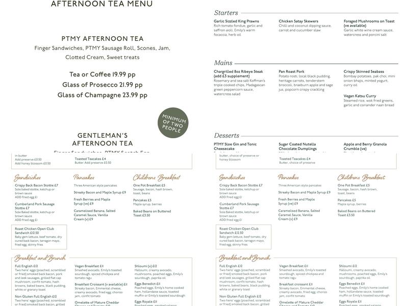 Pleased to Meet You Menu