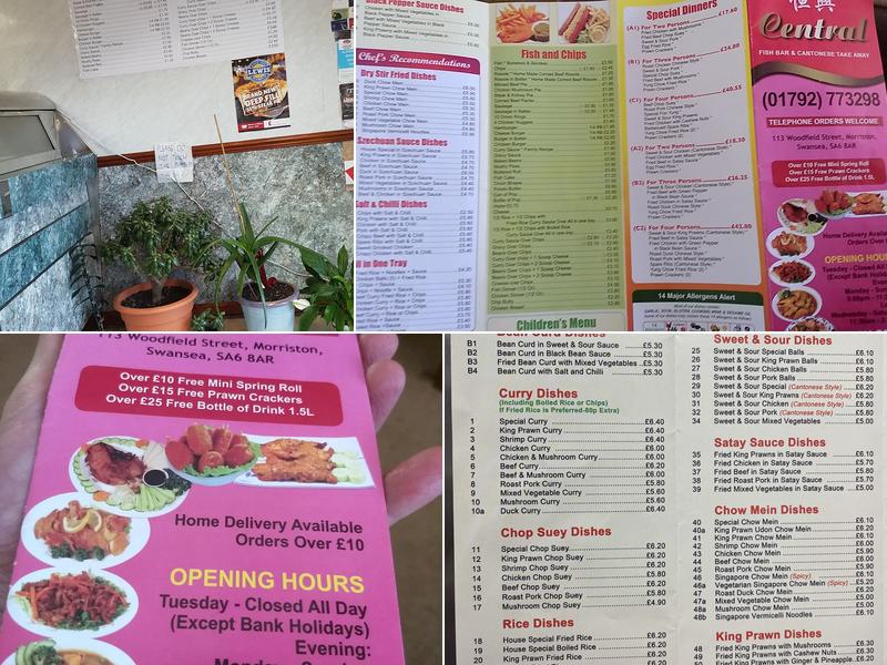 Central Fish Bar Menu