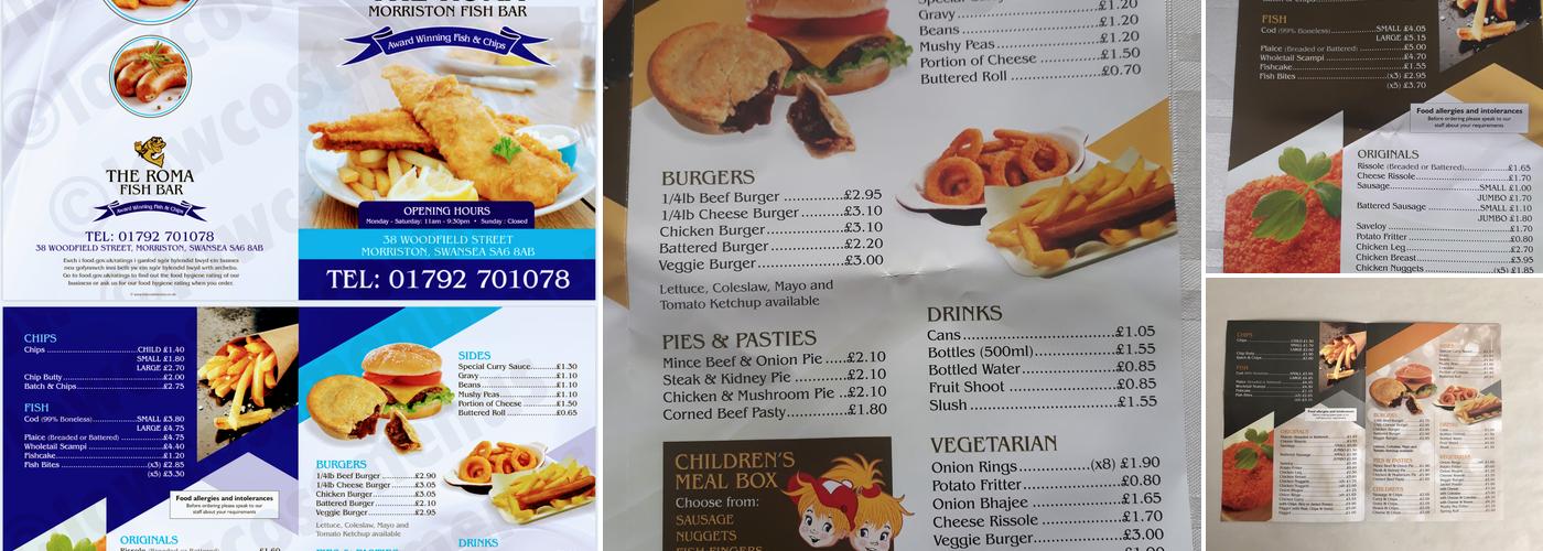 Roma Fish Bar (Morriston) Menu