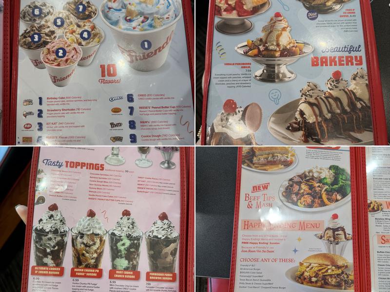 Friendly's Menu