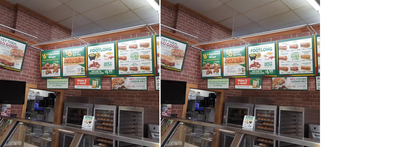 Subway Menu