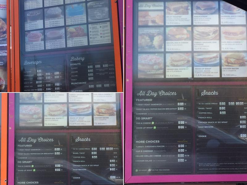 Dunkin' Menu