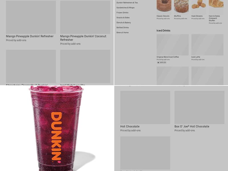 Dunkin' Menu