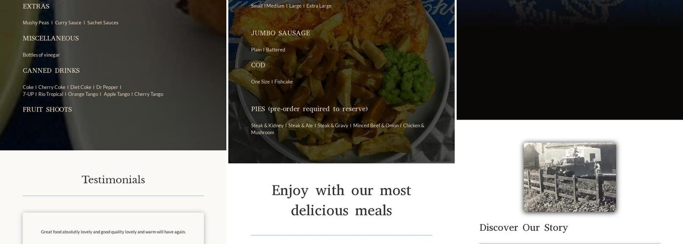 Howe & Co Quality Fish & Chips Menu