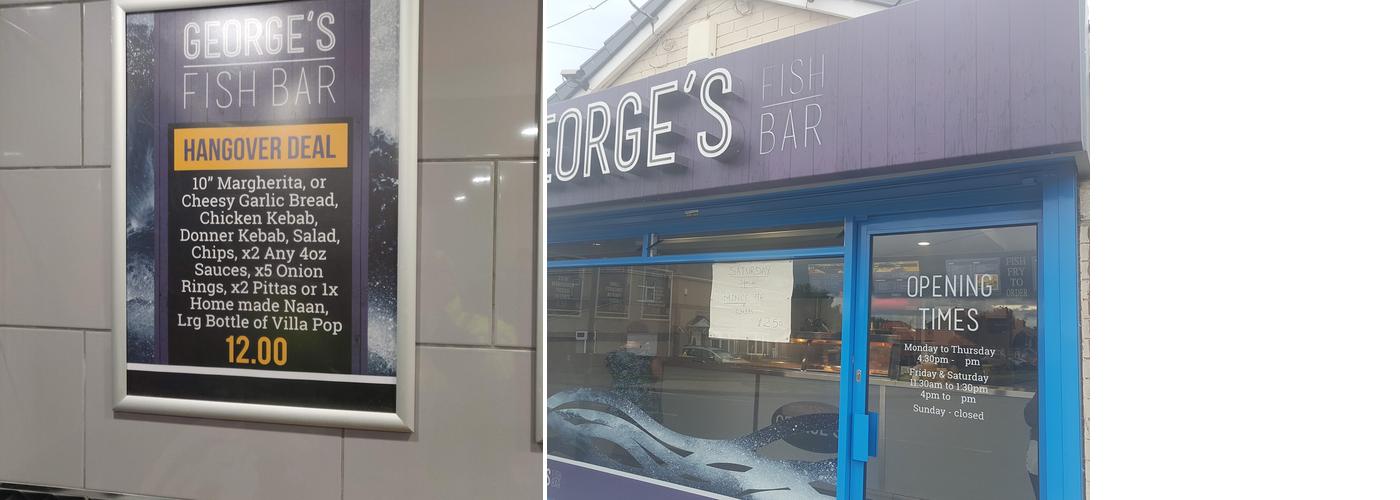 George's Fish Bar Menu