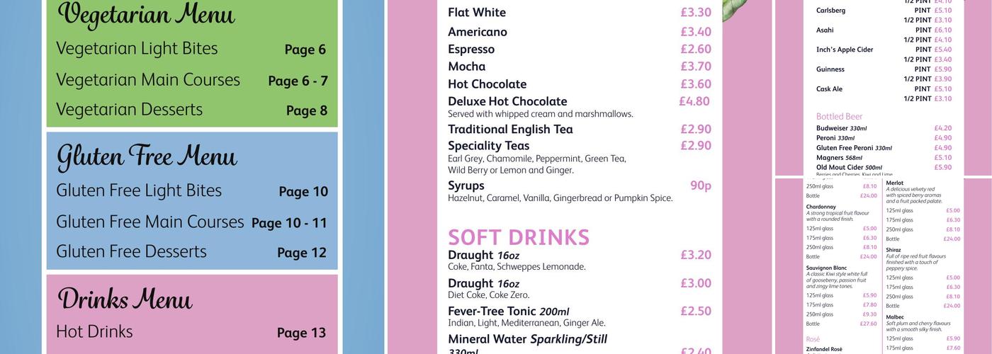 The Ocean Fish and Chip Restaurant Menu