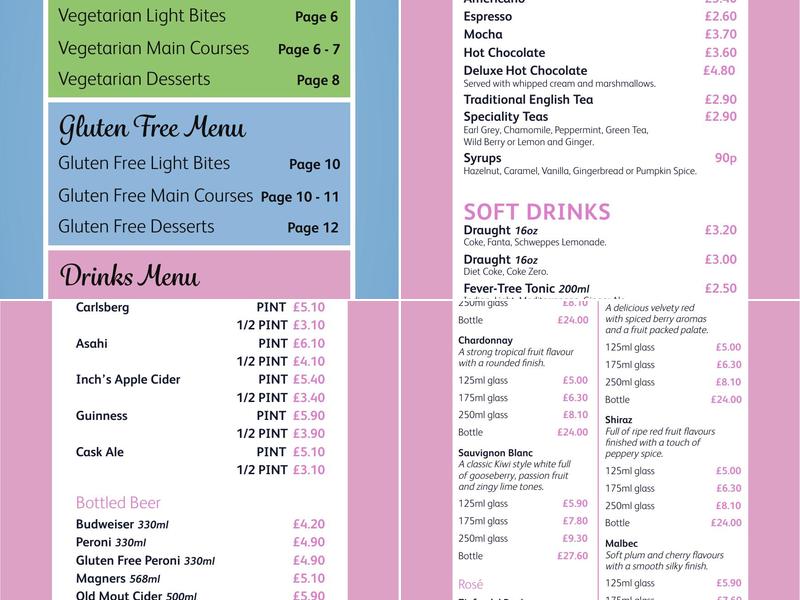 The Ocean Fish and Chip Restaurant Menu