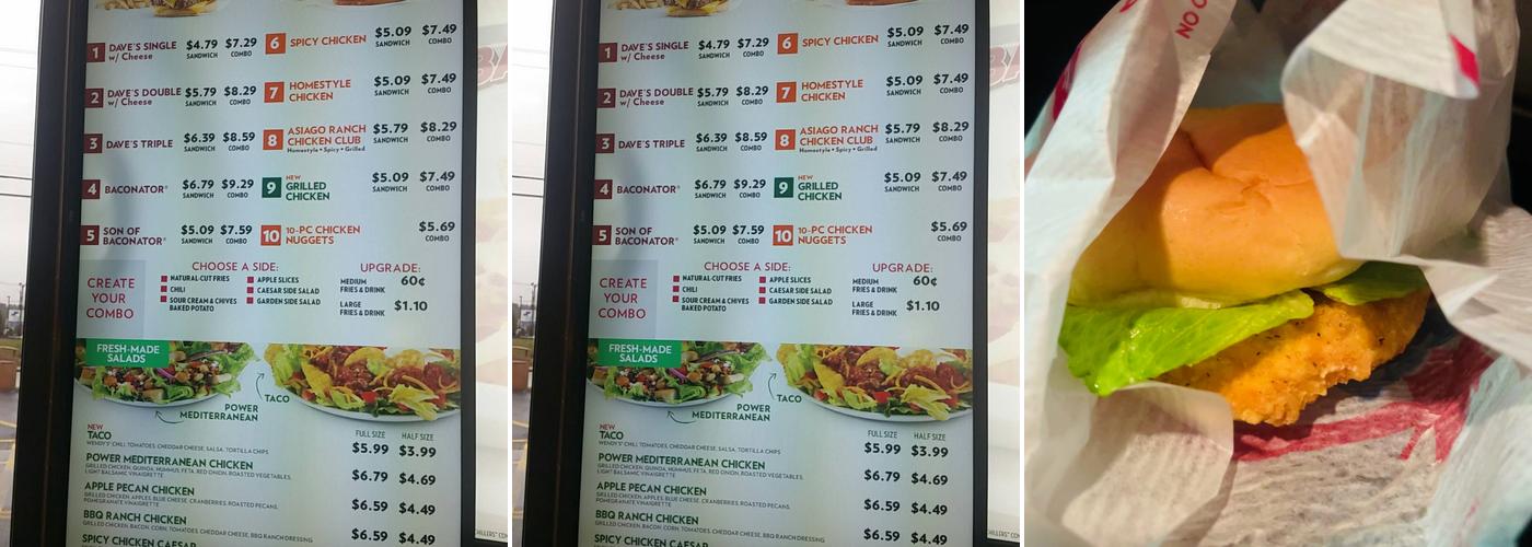 Wendy's Menu