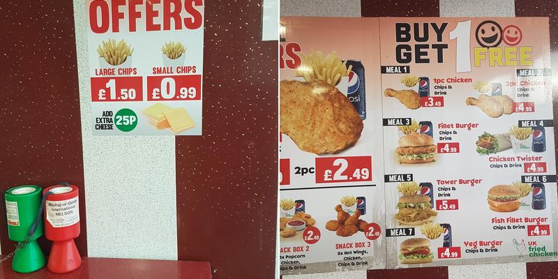 UK Fried Chicken Menu