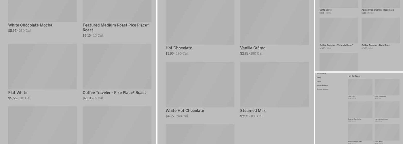 Starbucks Menu