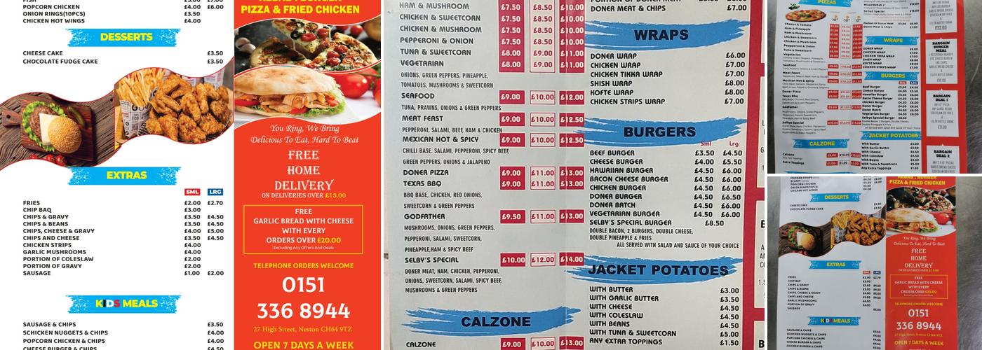 SELBY'S KEBAB PİZZA HOUSE Menu