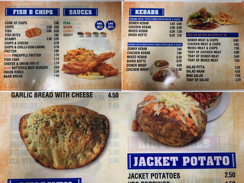 The Olympic Kebab House Menu