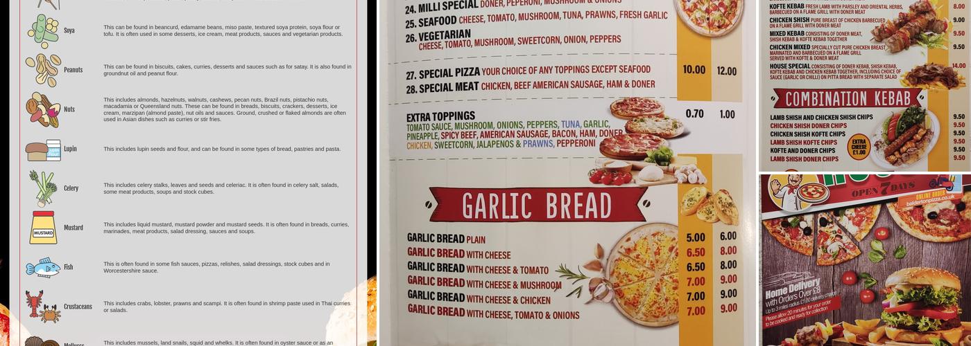 Balderton Pizza House Menu