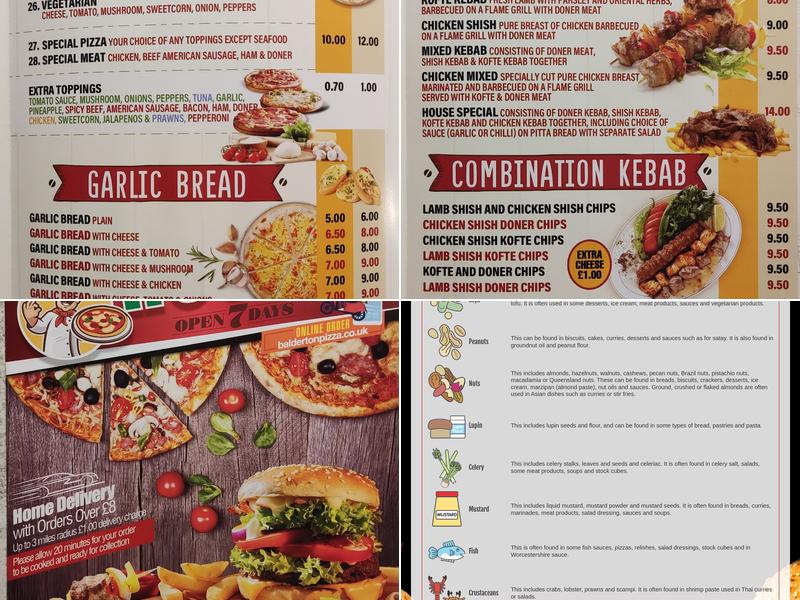 Balderton Pizza House Menu