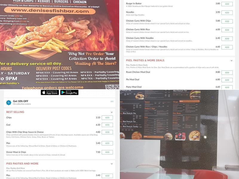 Denise's Fish Bar Menu