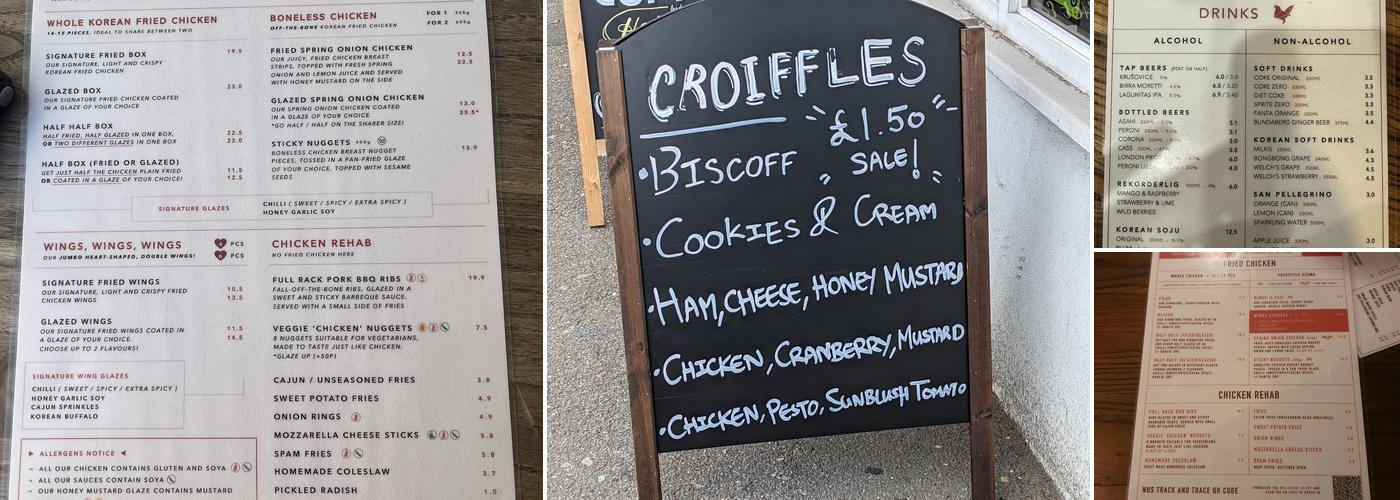 Chick and Beers (Coombe Road) Menu