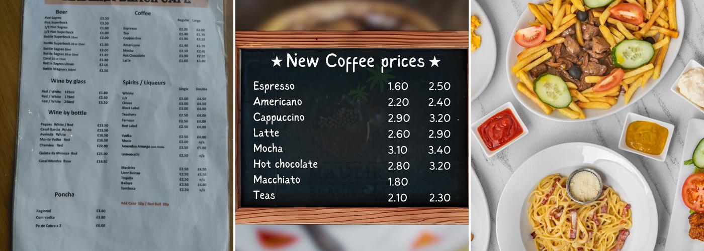 Madeira Beach Cafe Menu