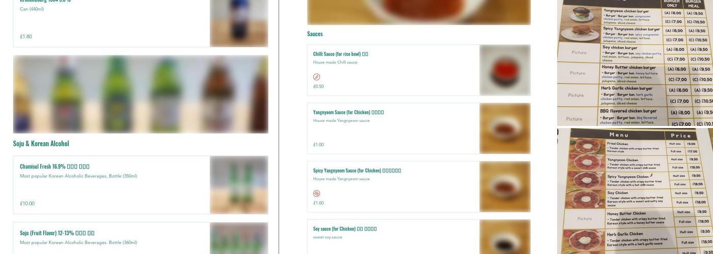 SCJ BIBIMBAP&CHIMAEK Menu