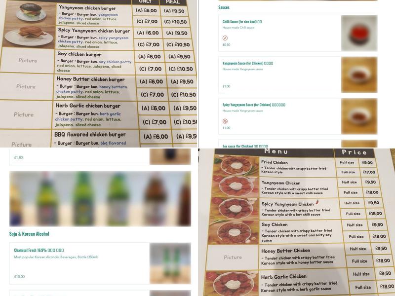 SCJ BIBIMBAP&CHIMAEK Menu