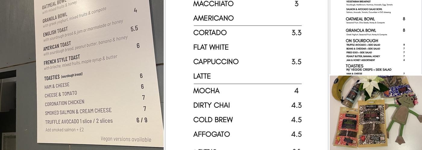 63 High St. Café Bar Menu