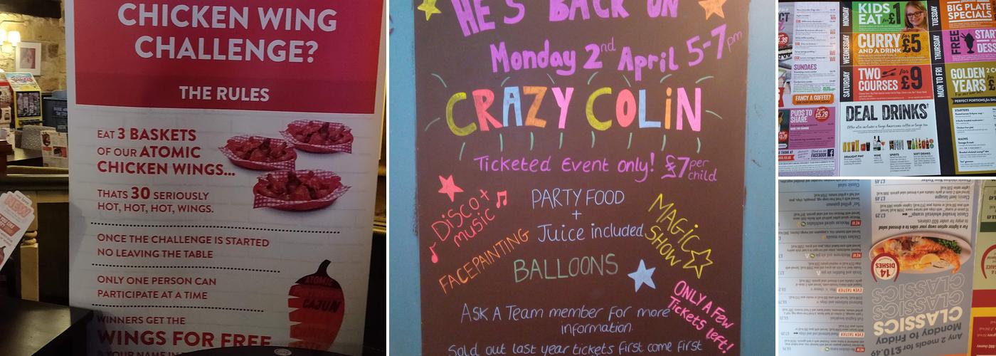 Wheatlands Farm Menu