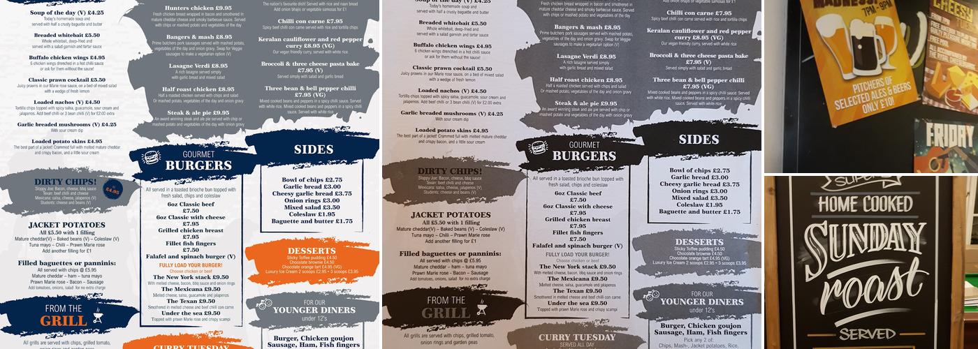 The Walker Arms Menu