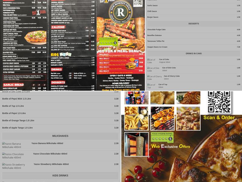 New Romney Grill Menu