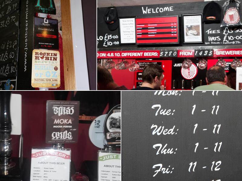 Just Beer Micropub Menu