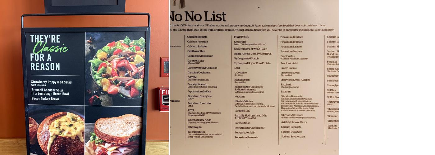 Panera Bread Menu