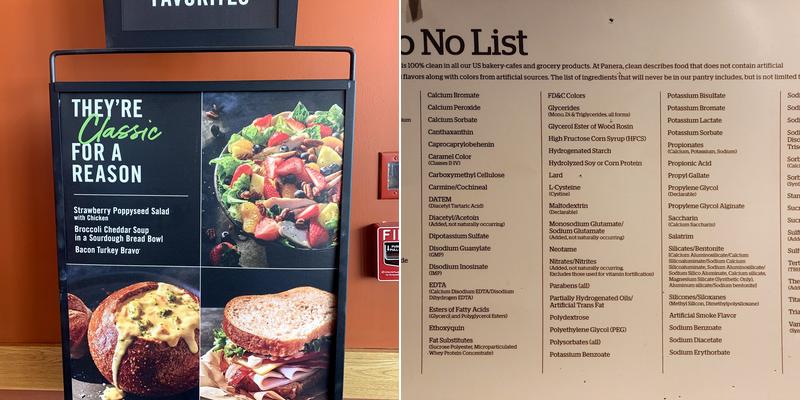 Panera Bread Menu