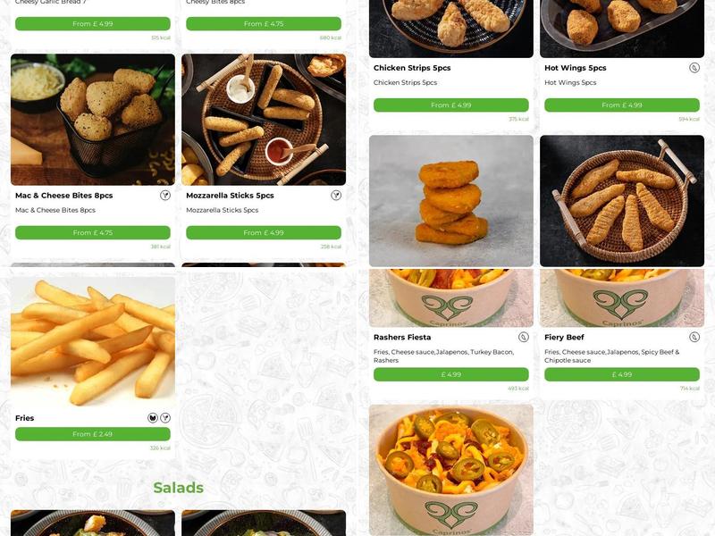 Caprinos Pizza Newbury Menu